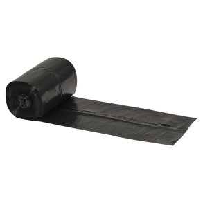 S�k, ABENA Poly-Line, 35 l, sort, LLDPE/genanvendt, 50x70cm, med stjernebund