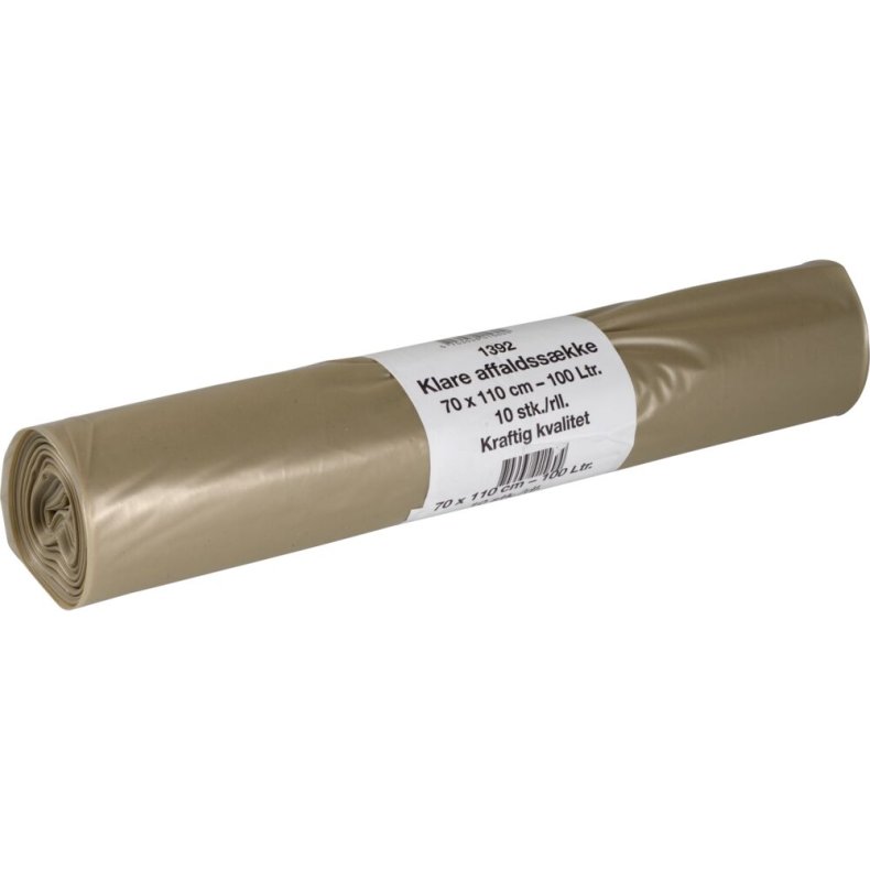 S�k, 100 l, klar, LDPE/genanvendt, 70x110cm