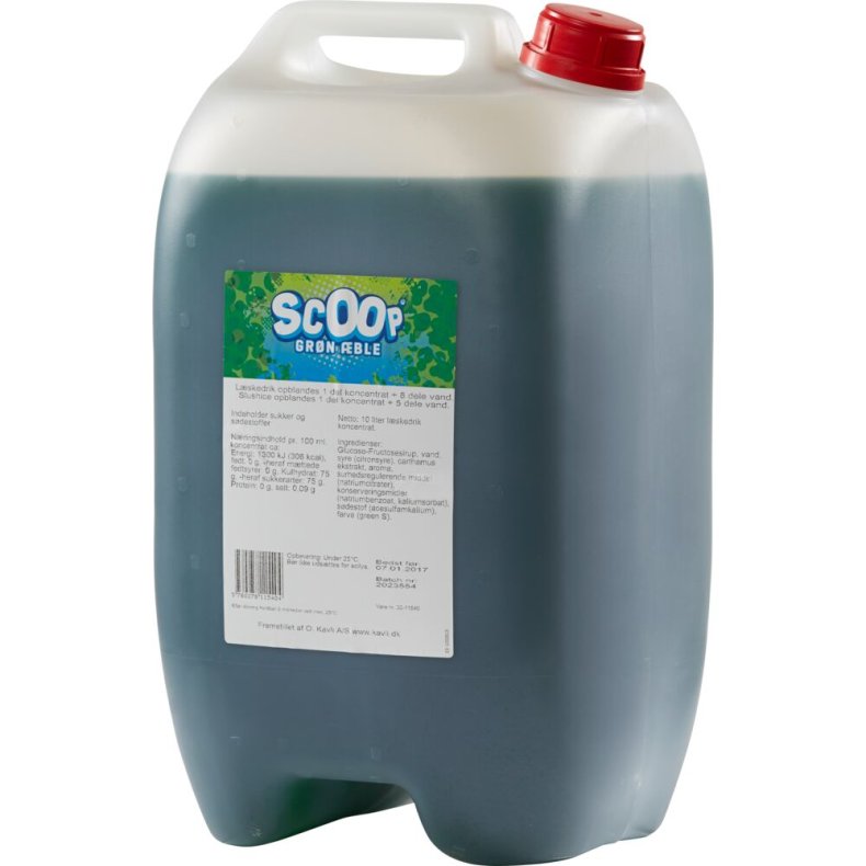 L�skedrik/Slush Ice, Scoop, 10 l, gr�n �ble, uden azofarvestoffer