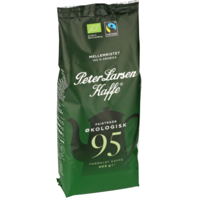 Kaffe, Peter Larsen Blanding 95, formalet, �kologisk, 400 g *Denne vare tages ikke retur*
