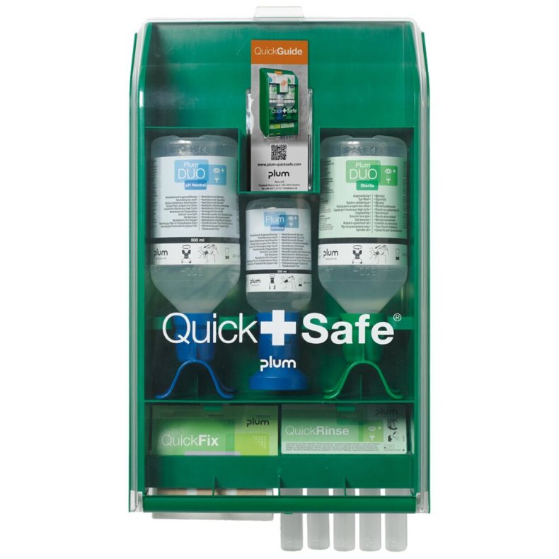 F�rstehj�lpsstation, Plum QuickSafe Chemical Industry, 25,3x43cm, klar, steril *Denne vare tages ikke retur*