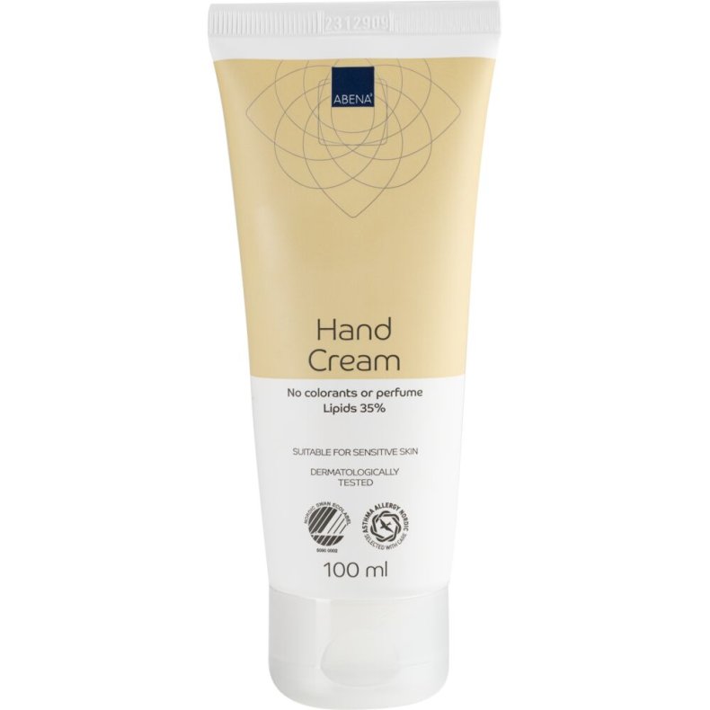 H�ndcreme, ABENA, 100 ml, uden farve og parfume, 35% fedt