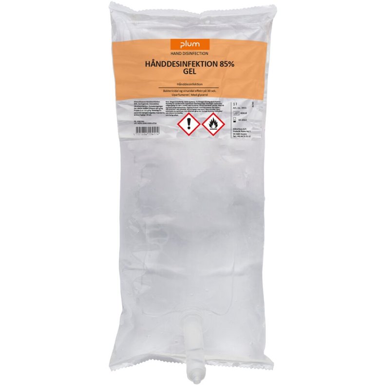H�nddesinfektion gel, Kiilto, 1000 ml, gel, til st�ldispenser