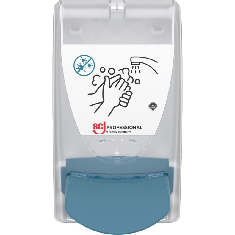 Dispenser, SCJ Professional OxyBac, 1000 ml, hvid, manuel, med lysebl� knap,0,75 ml pr. dosering