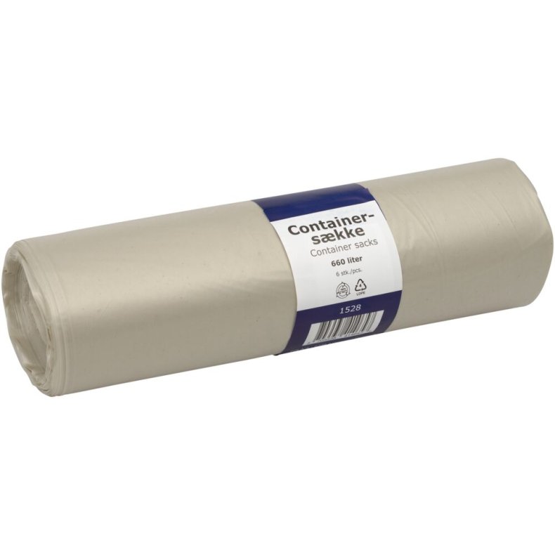 Containers�k, 660 l, klar, LDPE/genanvendt, 196x175,5cm