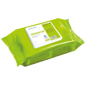 Universalklud, Wet Wipe, Mini, 30x20cm, gr�n, PP/viskose, med vand og s�be, uden farve og parfume, engangs