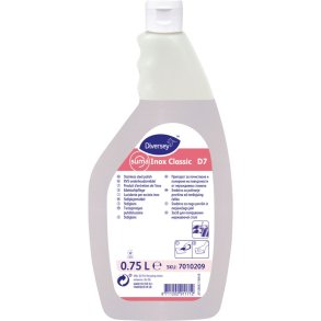 St�lpleje, Diversey Suma Inox Classic D7, 750 ml, klar-til-brug, oliebaseret, uden farve og parfume