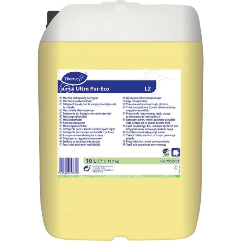 Maskinopvask, Diversey Suma Ultra Pur-Eco L2, 10 l, uden klor