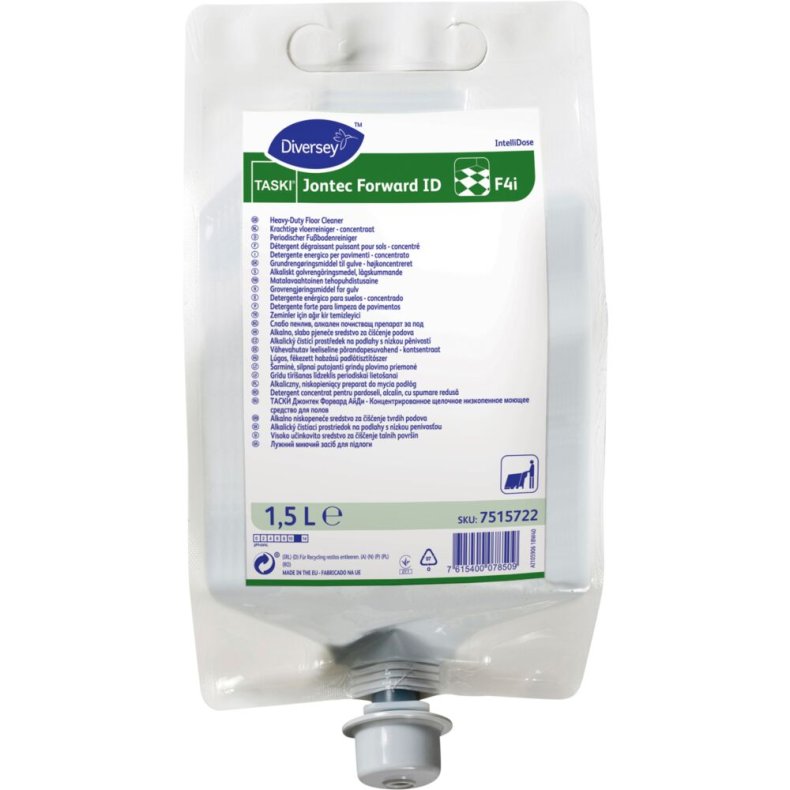Gulvreng�ring, Diversey TASKI Jontec Forward ID F4i, 1,5 l, ID, uden farve og parfume