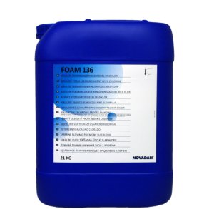 Skumreng�ring, Novadan Foam 136, 20 l, alkalisk/affedtende, med klor, uden farve og parfume *Denne vare tages ikke retur*