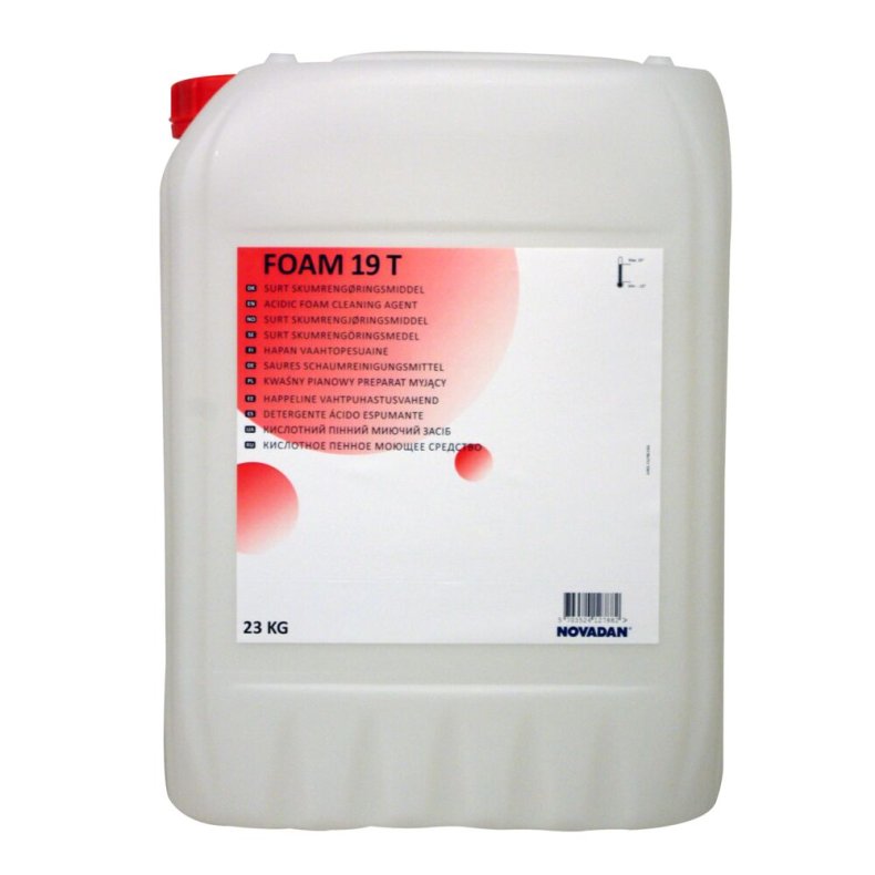 Skumreng�ring, Novadan Foam 19 T, 20 l, sur/afkalkende, uden klor, farve og parfume *Denne vare tages ikke retur*