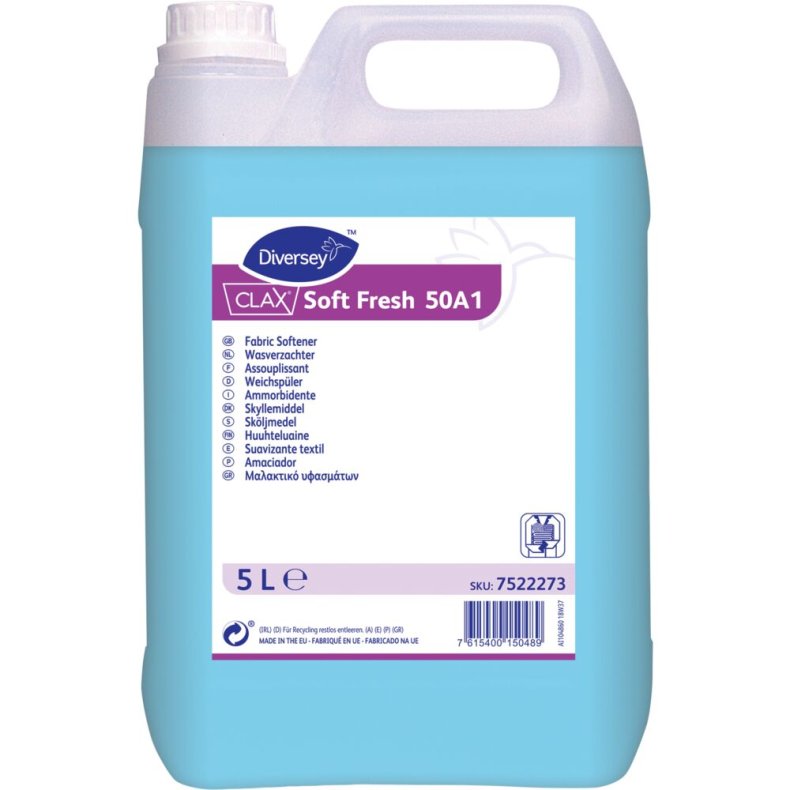 Skyllemiddel, Diversey CLAX Soft Fresh 50A1, 5 l, med farve og parfume