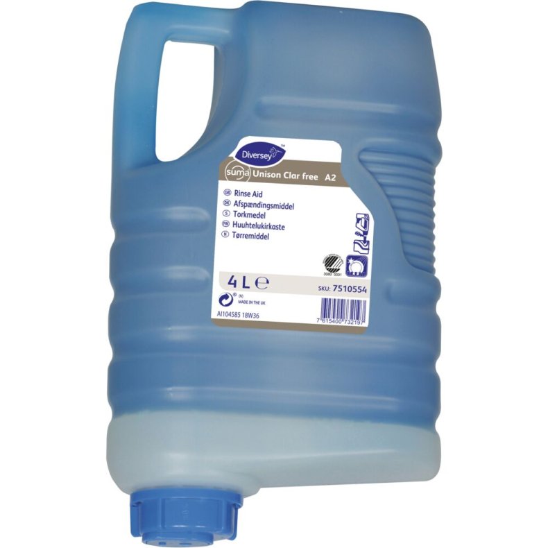 Afsp�nding, Diversey Suma Unison Clar free A2, 4 l, med farve, uden parfume