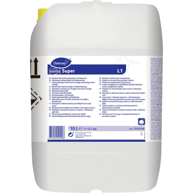 Maskinopvask, Diversey Suma Super L1, 10 l, med klor