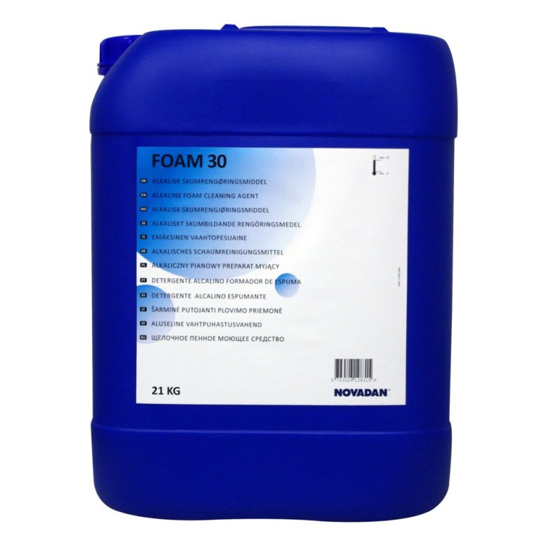 Skumreng�ring, Novadan Foam 30, 20 l, alkalisk/affedtende, uden klor, farve og parfume *Denne vare tages ikke retur*