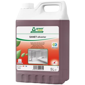 Sanitetsreng�ring, Green Care Professional SANET Alkastar, 5 l, alkalisk/affedtende, med farve og parfume