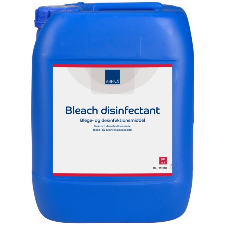 Blege- og desinfektionsmiddel, ABENA, 10 l, uden klor, farve og parfume
