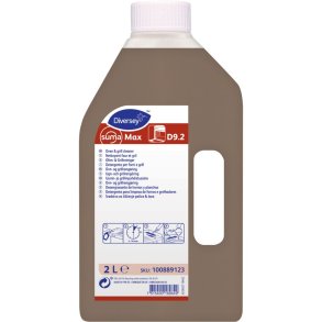 Ovn- og grillreng�ring, Diversey Suma Max D9.2, 2 l, klar-til-brug, med farve, uden parfume *Denne vare tages ikke retur*