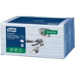 Aft�rringsklud, Tork W8, 38x30cm, bl�, polyester/viskose, engangs