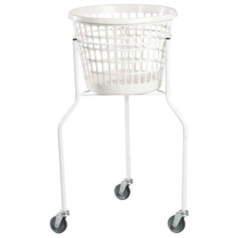 Vaskerivogn, 530x530x900mm, 32 l, hvid, plast/pulverlakeret st�l/gummi, med 3 hjul, rund *Denne vare tages ikke retur*