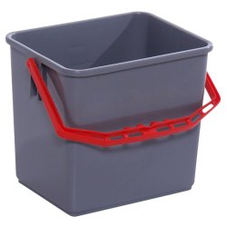 Inventarspand, Tina Trolleys, 240x190x220mm, gr�, PP, med r�d hank, 6 ltr. *Denne vare tages ikke retur*