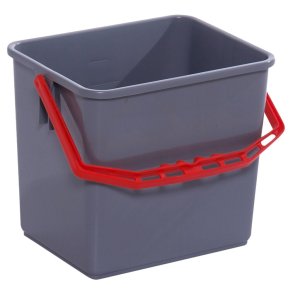 Inventarspand, Tina Trolleys, 240x190x220mm, gr�, PP, med r�d hank, 6 ltr. *Denne vare tages ikke retur*