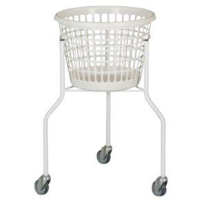 Vaskerivogn, 530x530x800mm, 32 l, hvid, plast/pulverlakeret st�l/gummi, med 3 hjul, rund *Denne vare tages ikke retur*
