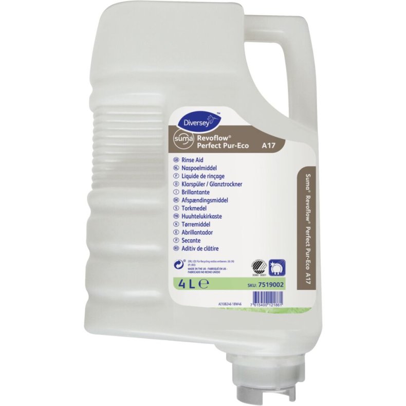 Afsp�nding, Diversey Suma Revoflow Perfect Pur-Eco A17, 4 l, med farve, uden parfume