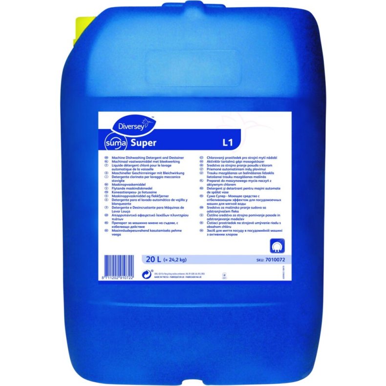 Maskinopvask, Diversey Suma Super L1, 20 l, med klor *Denne vare tages ikke retur*
