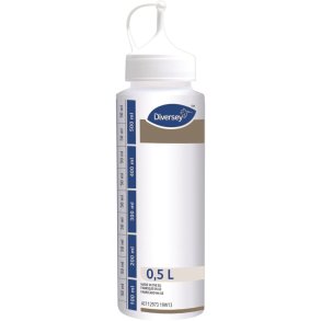 Doseringsflaske, Diversey, 500 ml, klar, plast, med ketchupl�g