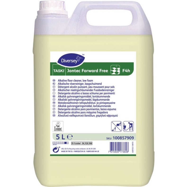 Gulvreng�ring, Diversey TASKI Jontec Forward Free F4h, 5 l, uden farve og parfume