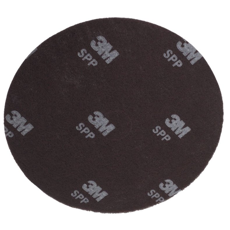 Gulvrondel, 3M Scotch-Brite, SPP+, 17", �432mm, brun, 85 mm, polyester/RPET, til fjernelse af polish og opskuring *Denne vare tages ikke retur*