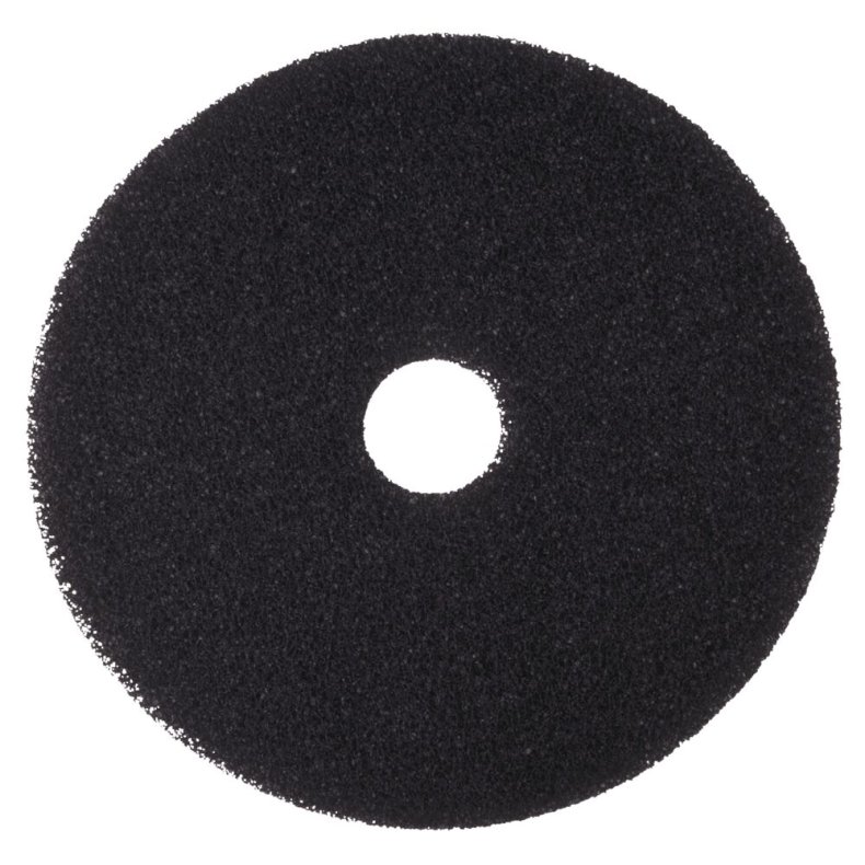 Gulvrondel, 3M Scotch-Brite, 13", �330mm, sort, 85 mm, polyester, til grovere reng�ring og v�dskuring *Denne vare tages ikke retur*