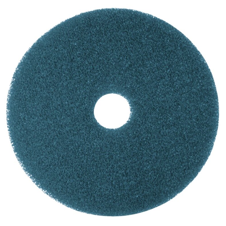 Gulvrondel, 3M Scotch-Brite, 11", �280mm, bl�, 85 mm, polyester, til almindelig reng�ring og skuring