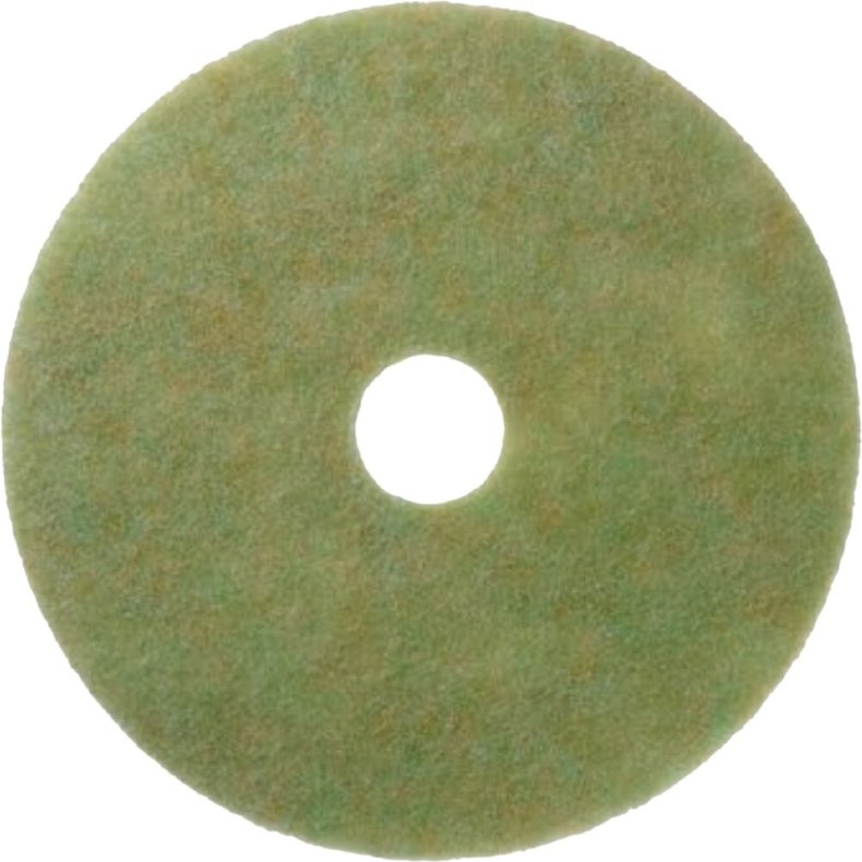 Gulvrondel, 3M Scotch-Brite, 14", �355mm, for�rsgr�n, 85 mm, polyester, til reng�ring og polering *Denne vare tages ikke retur*