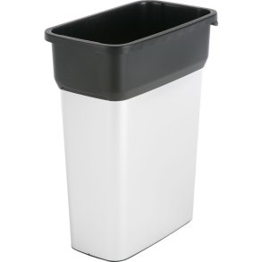 Affaldsspand, Vileda Geo, s�lv, plast, 70 l, med sort top, sikret mod fingeraftryk, til kildesortering *Denne vare tages ikke retur*