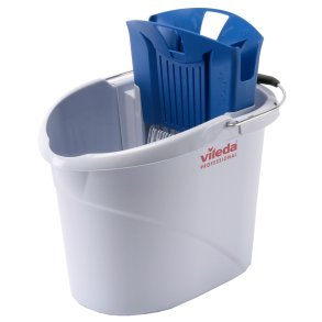 Inventarspand, Vileda UltraSpeed Mini, 46,8x37,8x48,6cm, 10 l, gr�, rPP/PP, med hank og presse
