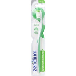 Tandb�rste, Zendium Clinic, Soft, med ergonomisk, nonslip greb og vinklet b�rsthoved