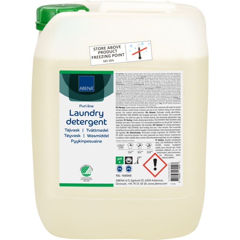 T�jvask, ABENA Puri-Line, 10 l, kul�rt og hvidt, uden farve og parfume