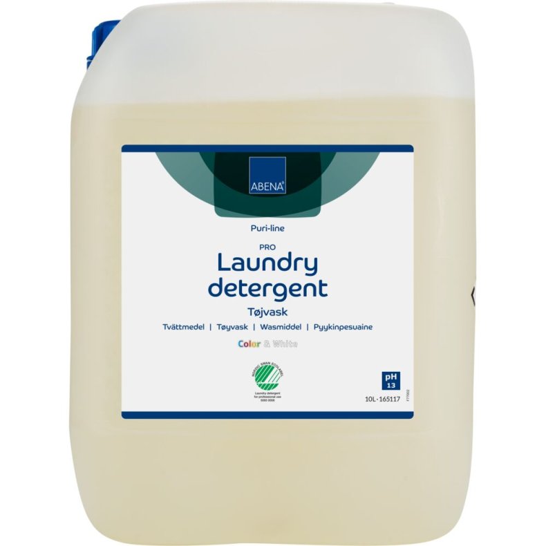 T�jvask, ABENA Puri-Line, 10 l, PRO, kul�rt og hvidt, uden farve og parfume
