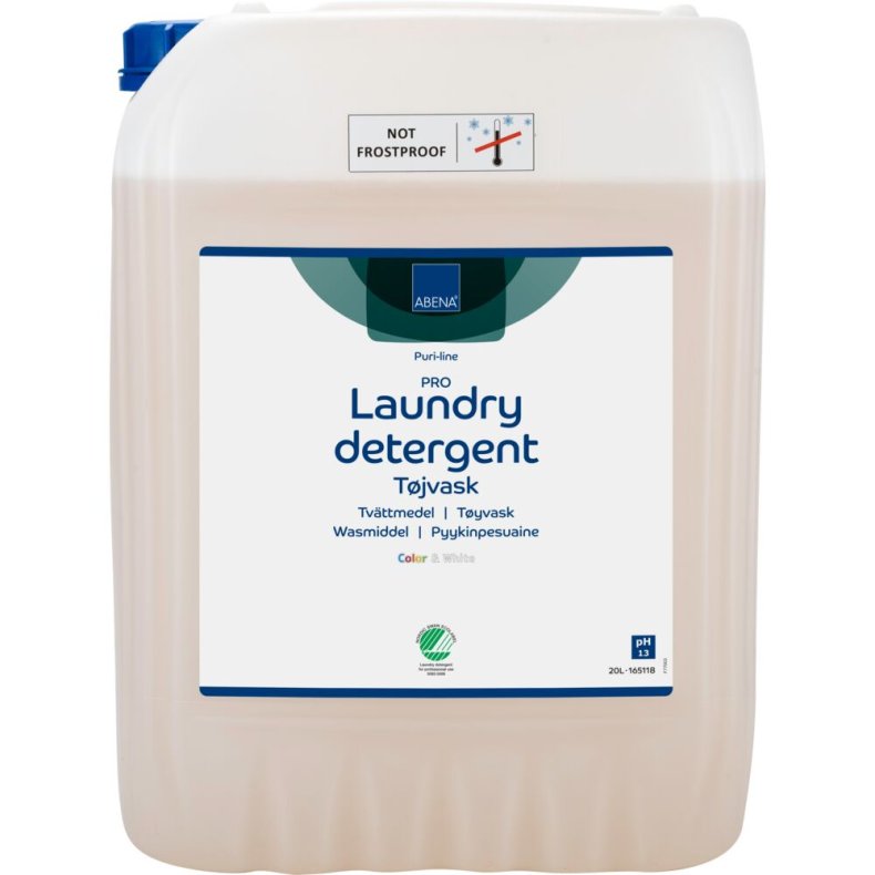 T�jvask, ABENA Puri-Line, 20 l, PRO, kul�rt og hvidt, uden farve og parfume