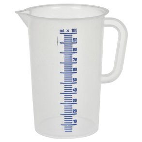 M�lekande, 100 ml, klar, PE, lukket hank