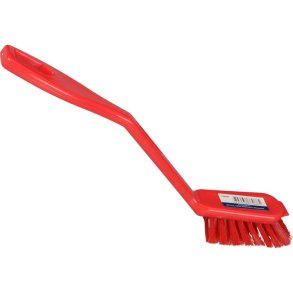 Opvaskeb�rste, 27cm, r�d, nylon/PP, stive b�rsteh�r, skrabekant