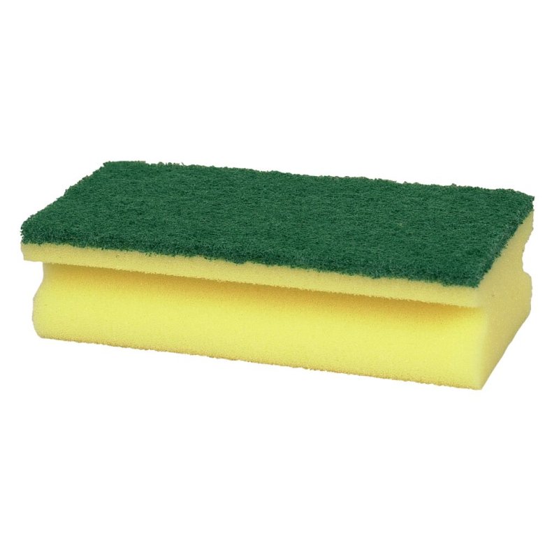 Skuresvamp, 11,7x6,9x4,2cm, gr�n, nylon/polyester/polyether, grov skureeffekt