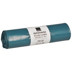 S�k, 70 l, bl�, LDPE/genanvendt, 57,5x100cm