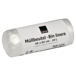 Spandepose med stjernebund, 16 l, klar, HDPE/virgin, 45x52cm