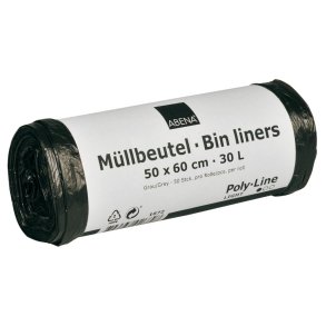 Spandepose med stjernebund, 30 l, gr�, HDPE/virgin, 50x60cm