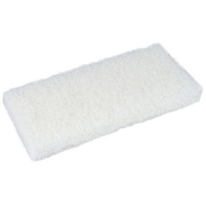 Skurefiber, 25x11,5x2,4cm, hvid, polyester, fin skureeffekt, ridsefri