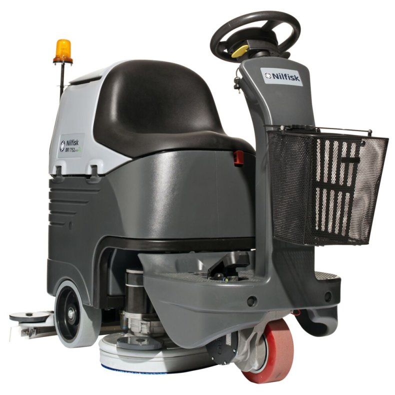 Gulvvasker, Nilfisk, BR752 Ecoflex Complete, gr�, 2-rums, ride-on, 80/80 l, 710 mm *Denne vare tages ikke retur*
