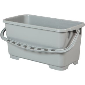 Moppeboks, Tina Trolleys, 560x270x250mm, gr�, plast, med gr� hank, 22 ltr. *Denne vare tages ikke retur*